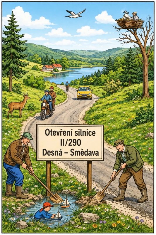 Otevření silnice II/290 Desná – Smědava