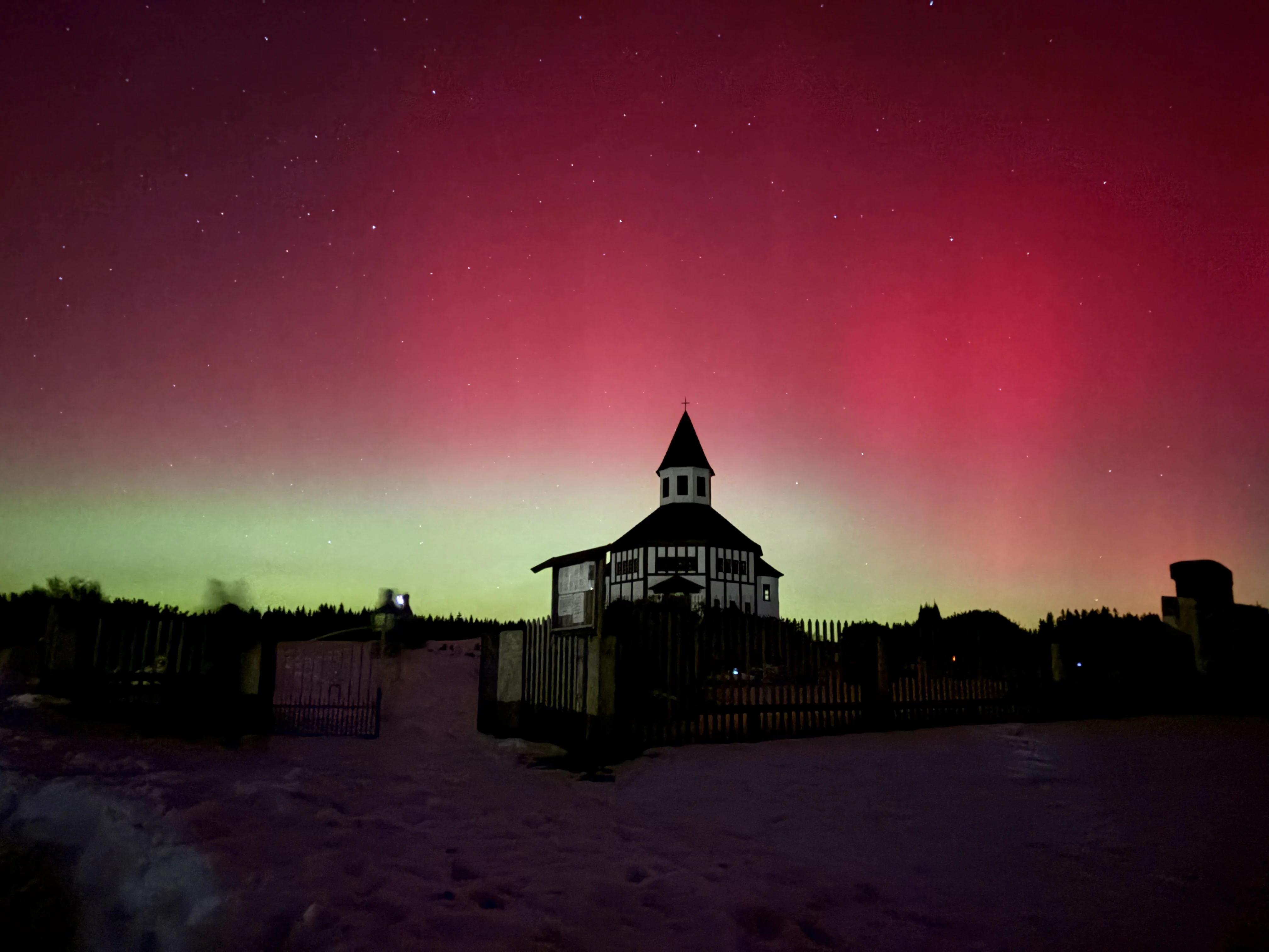 Polární záře nad Kořenovem