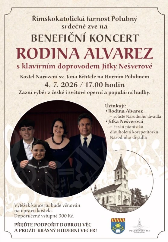 Benefiční koncert  - rodina ALVAREZ